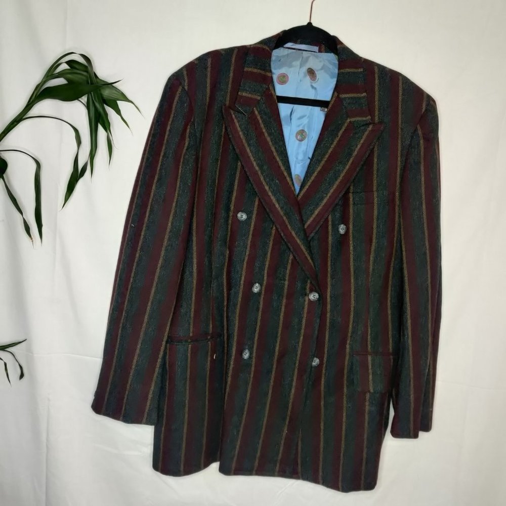 Striped Formal Suit Jacket
